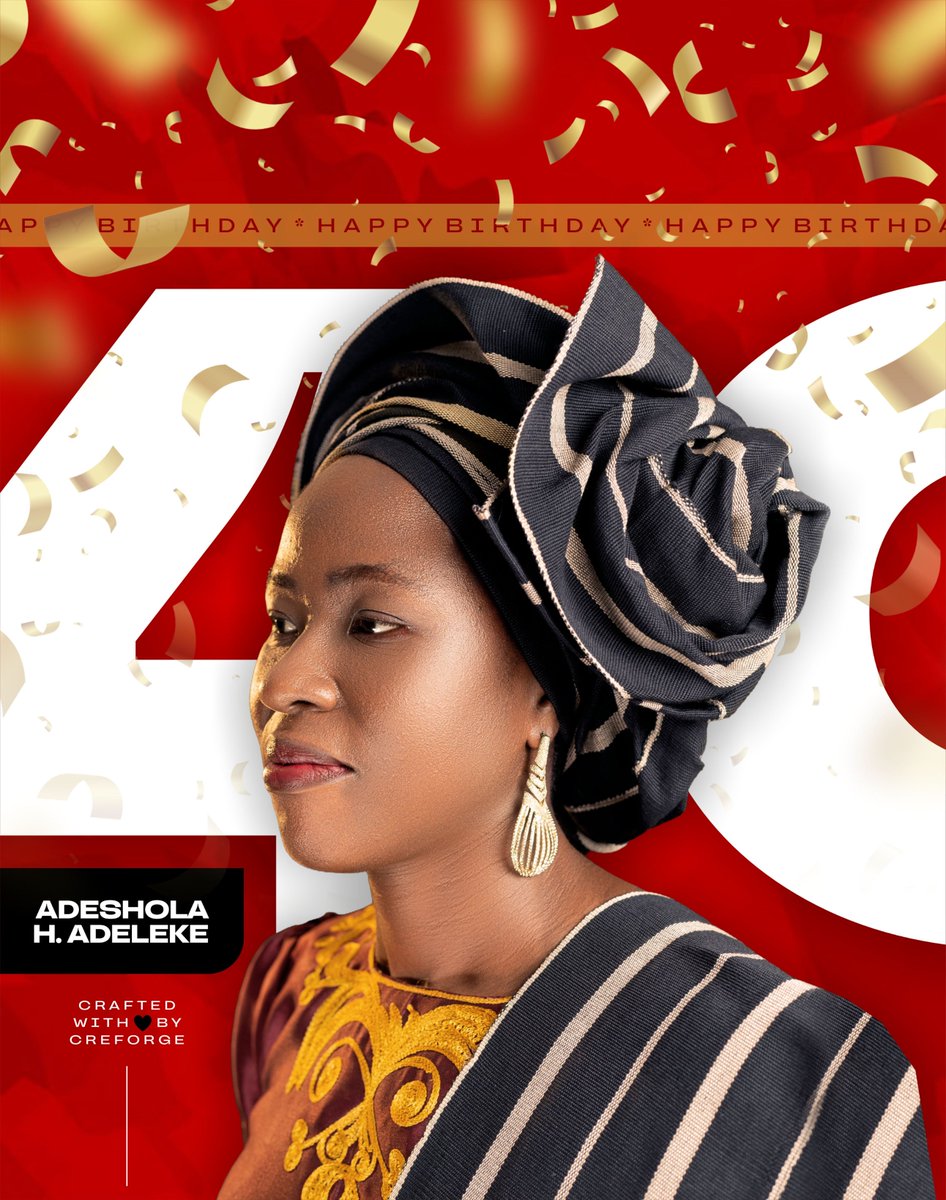 Happy 40th Birthday to my best friend and forever bride <a href="/MrsJeshurun/">Adeshola H. Adeleke</a>. 40 really looks good on you. Cheers to the next 40... And another 40 after that. 
Happy celebrations!