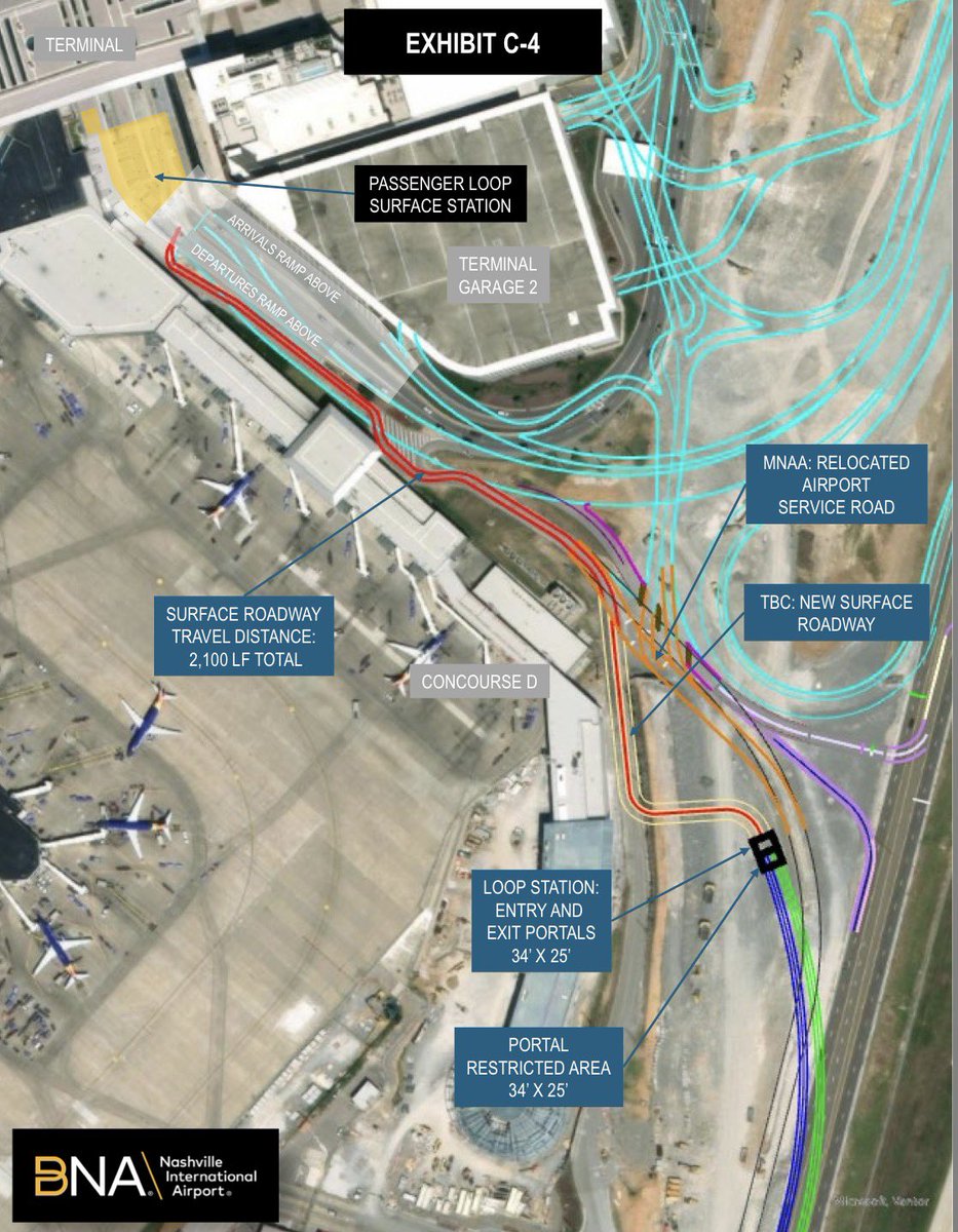Tunnel Talk: <a href="/FOXNashville/">FoxNashville</a> obtained designs for The Boring Company’s Music City Loop airport station at BNA and other tunnel layouts