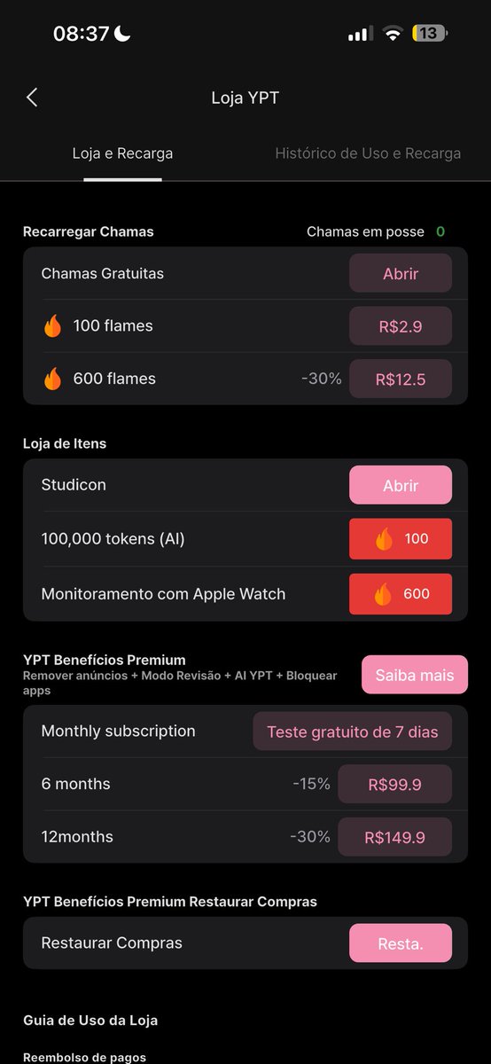 studymedb's tweet photo. @_Phexia Tem uma parte no ypt q chama “Loja ypt” aí vc tem q comprar 200 chamas, q custam 3 reais. Ai depois vc vai em “configuração do studicom” clica em “loja” e aí vai aparecer os bichinhos. https://t.co/eyXPXSLp5X
