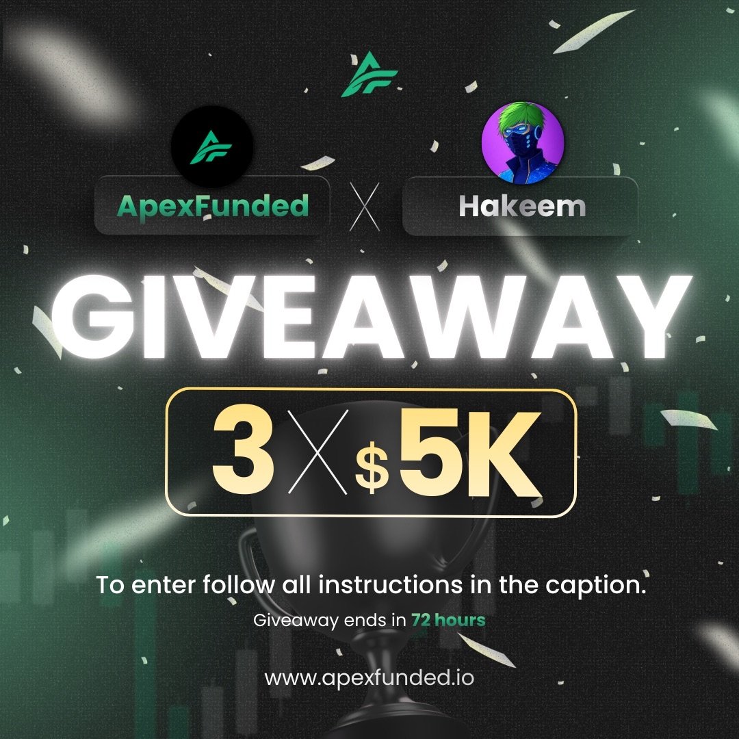 3x5k account giveaways🎁

✅ Must Follow <a href="/skyshark0/">hakeem⚡</a>
<a href="/myapexfunded/">ApexFunded</a>

✅ Like retweet &amp; Tag 3 traders 

✅ Must join and verify on discord 
discord.gg/apexfunded

✅ Register on website 
apexfunded.io/?ref=APEXFUNDE…