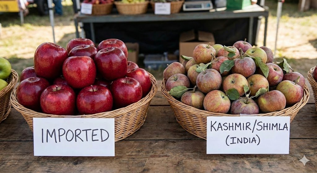 Premium apples often come with a premium price tag, but does the "Imported" label actually mean better nutrition?
If you are paying more for imported apples assuming they are "healthier" than our home-grown Kashmiri or Himachali varieties, the science suggests you might be paying