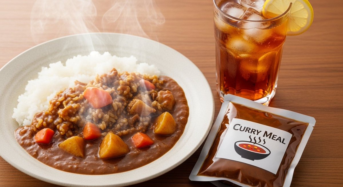 <a href="/blue_chestnut09/">あお</a> 夜ですがお早う御座います、今晩は。
レトルトカレーのパッケージデザインな笑顔のしらすさん、とても可愛らしゅう御座います。
ボンカレーの日でレトルトカレーの日、最近のものはどんな感じが食してみたくなってきました。
合掌、レトルトカレー、礼拝

AIイラスト
AIおいしい部