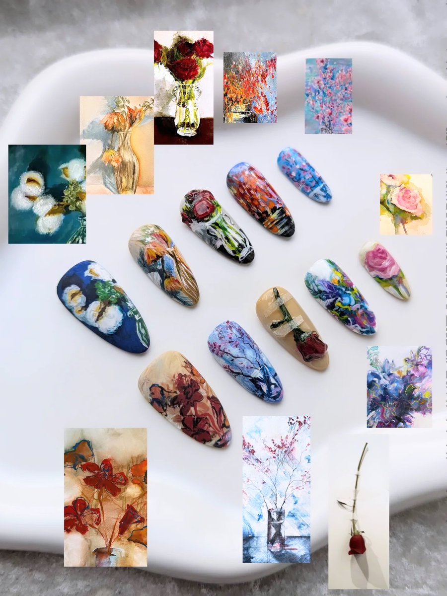 Andamh_'s tweet photo. Hyunjin paints emotions.
I reimagined his artworks as wearable mini canvases.

From canvas to press-on nails — a tribute to the artist within the idol 🎨
RTs appreciated 🤍

#Hyunjin #현진 #StrayKids #HyunjinArt #STAY https://t.co/luvpbwUUDe