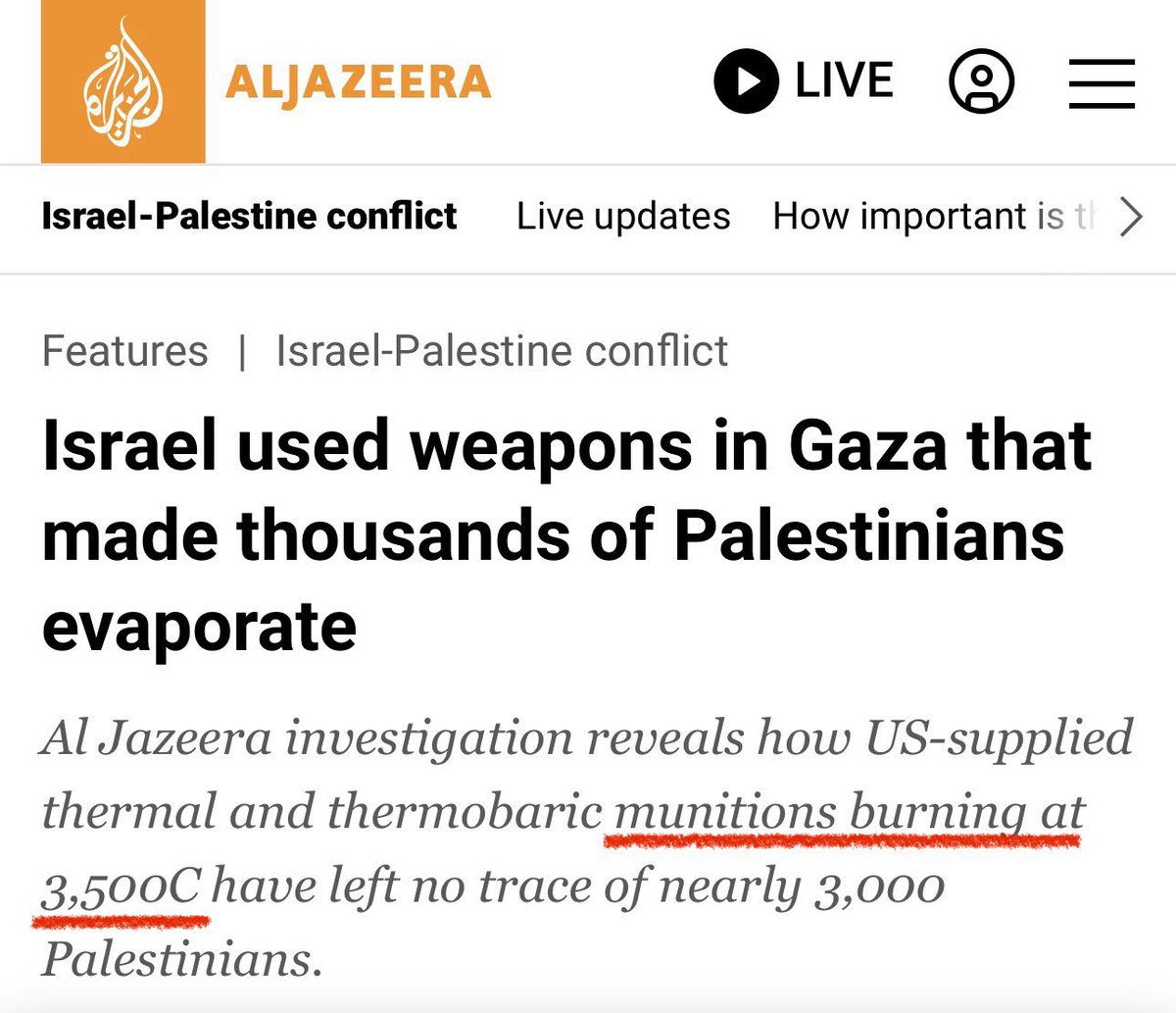When civilians are burned at 3,500°C &amp; wiped out without a trace, the world looks for excuses instead of demanding accountability. If this happened anywhere else, it would be called a war crime without hesitation. Palestine lays bare the hypocrisy &amp; double standards.