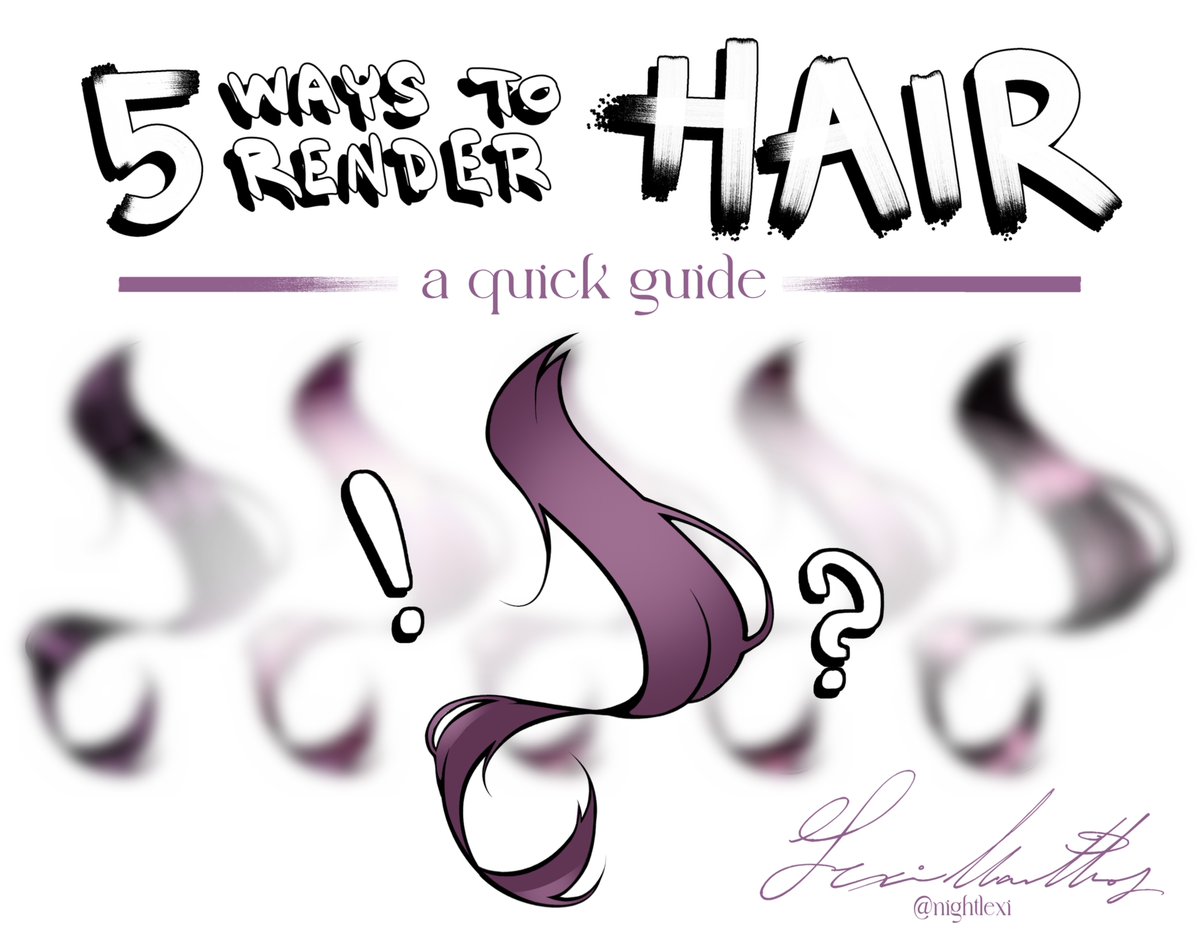 New little guide is up on Patreon!! Hair rendering technique breakdown ✄