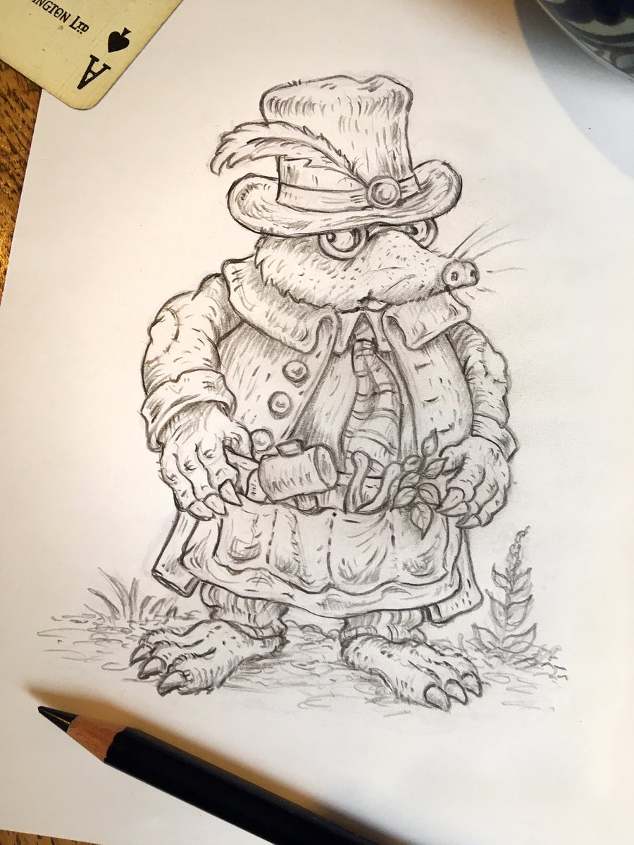 tyrie_art's tweet photo. A top-hatted, tool-belted tunneller 🙂
#mole #sketch https://t.co/TOPyH0TJNR