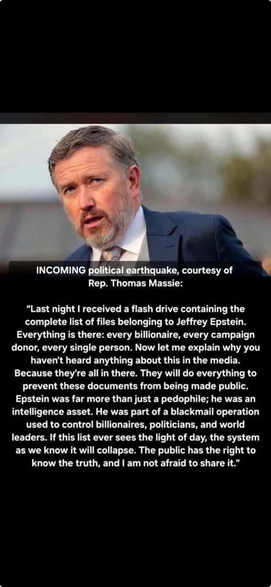 JohnMappin's tweet photo. The truth is coming.   

Thank you @RepThomasMassie https://t.co/HSIXmcmqa0