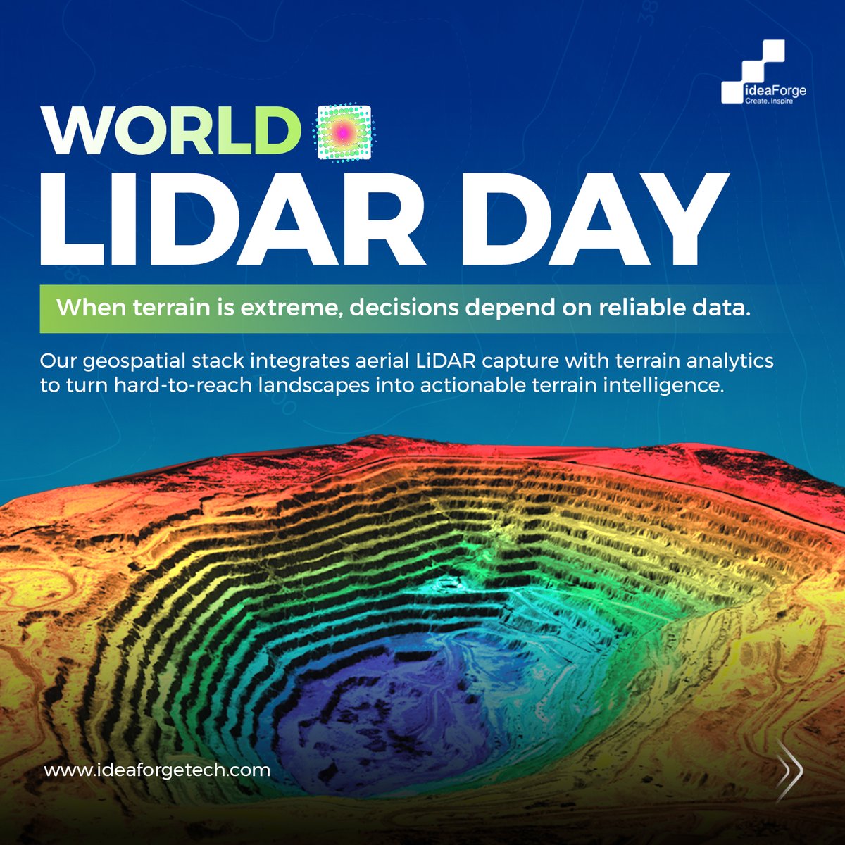 ideaforge_tech's tweet image. Happy World LiDAR Day!

When #terrain is extreme, decisions rely on data that can be measured, compared, and trusted.

From rugged mountains to complex corridors, #LiDAR mapping only creates value when capture, processing, and analysis work as one. Our #Geospatial Stack brings
