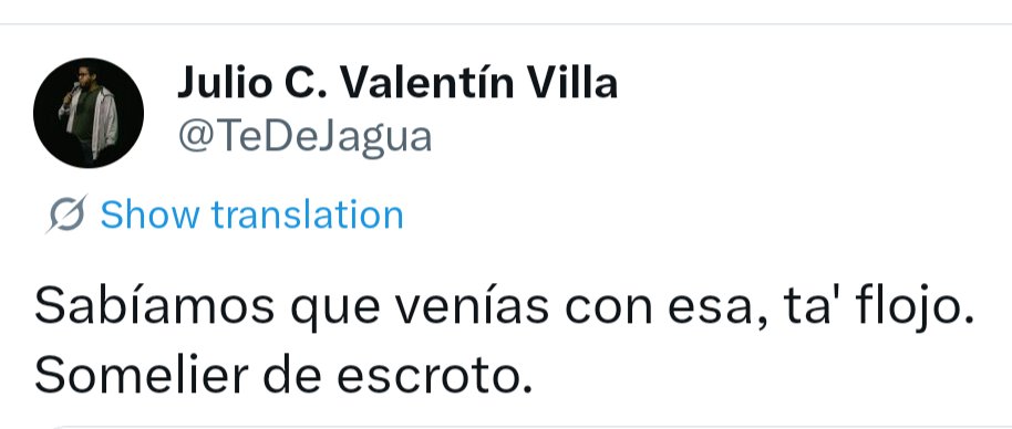 Nahh, <a href="/TeDeJagua/">Julio C. Valentín Villa</a> le lleva la milla.