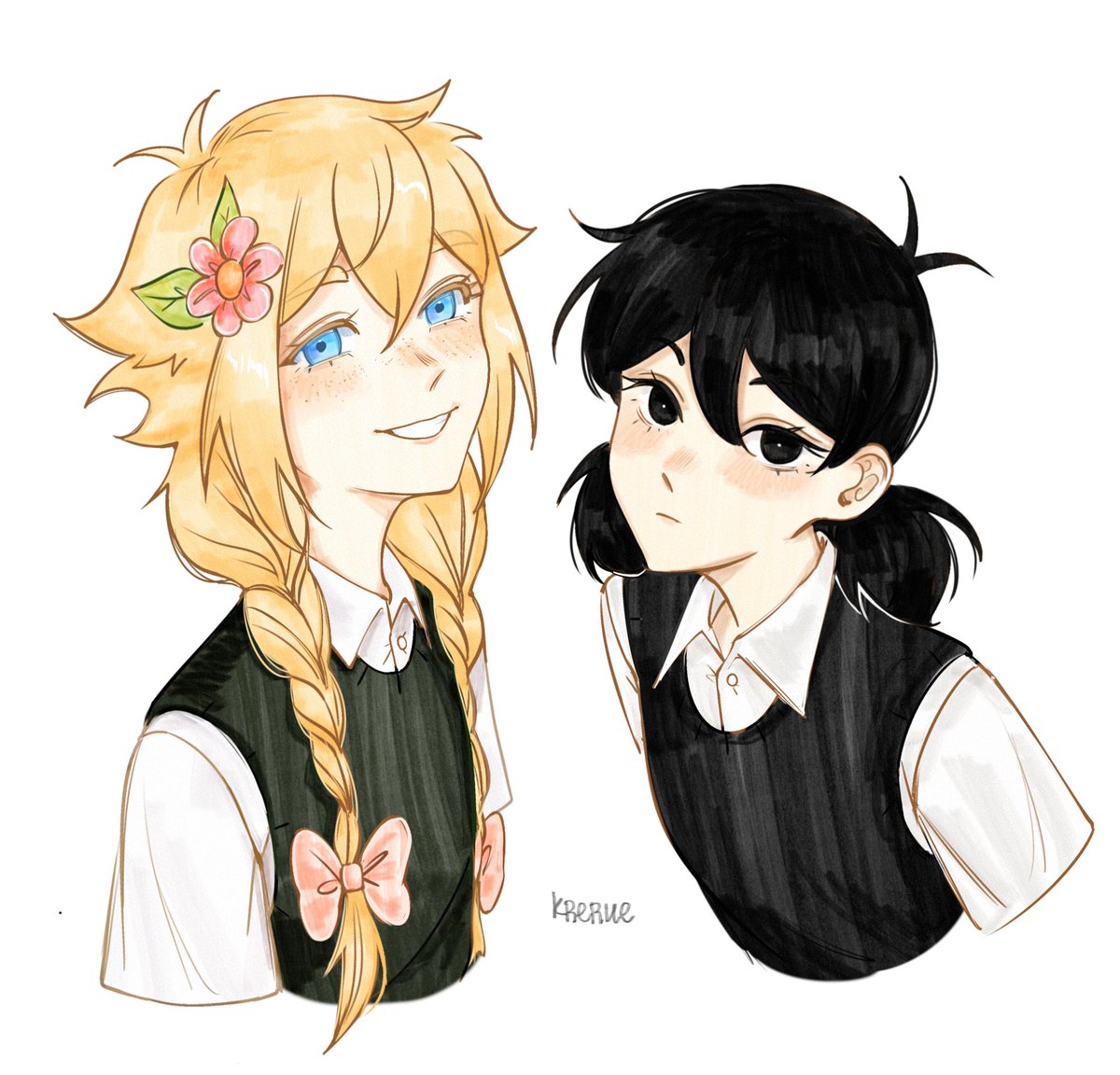 krerue's tweet image. #omori #basil #sunny