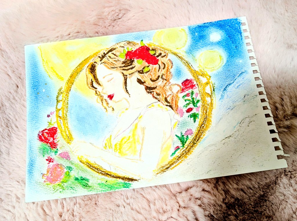 色んな画材を使って描くことに挑戦！ 初めてにしてはそこそこ満足かな