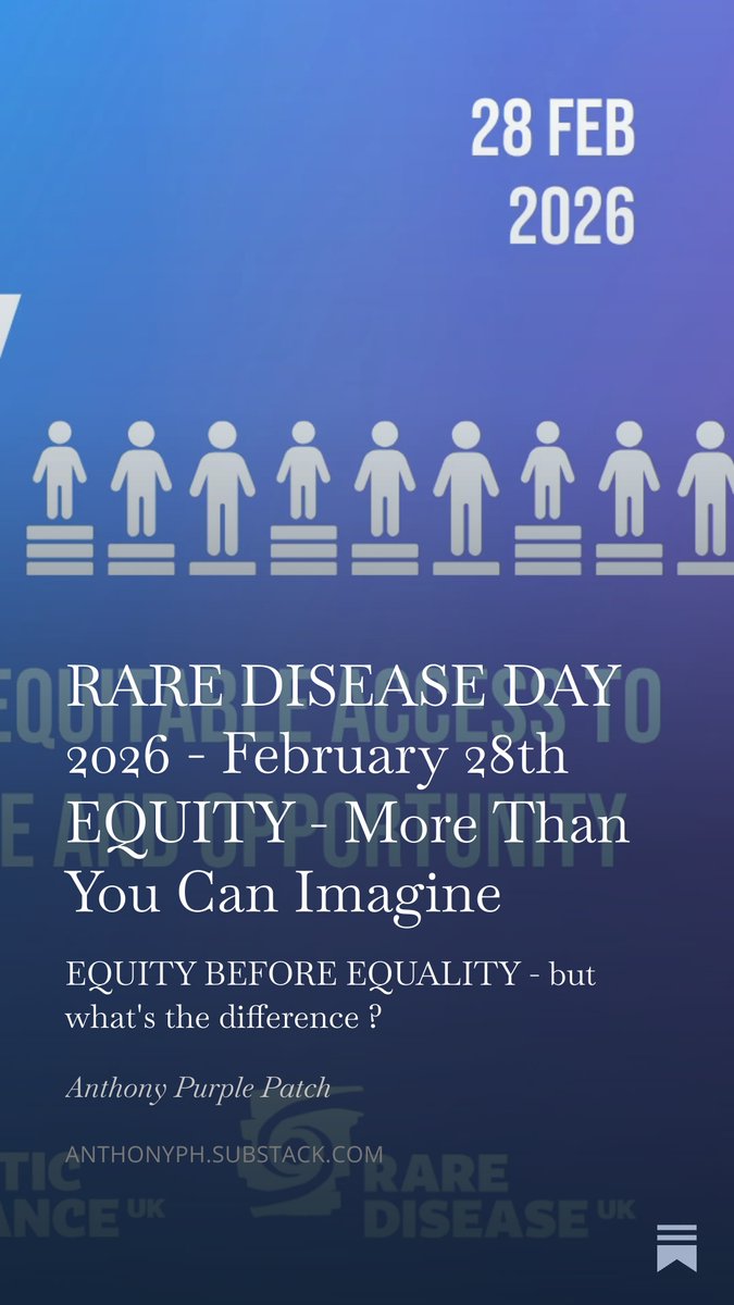 My take on - RARE DISEASE DAY 2026 - February 28th EQUITY - More Than You Can Imagine- Please give it a read &amp; Subscribe to my Substack for FREE -open.substack.com/pub/anthonyph/… <a href="/GeneticAll_UK/">Genetic Alliance UK</a> <a href="/rarediseaseday/">Rare Disease Day</a> <a href="/eurordis/">EURORDIS-Rare Diseases Europe</a> <a href="/DaleRockell/">Dale Rockell</a> @AutoimmuneAdventures #RareDiseaseDay #ITPAware