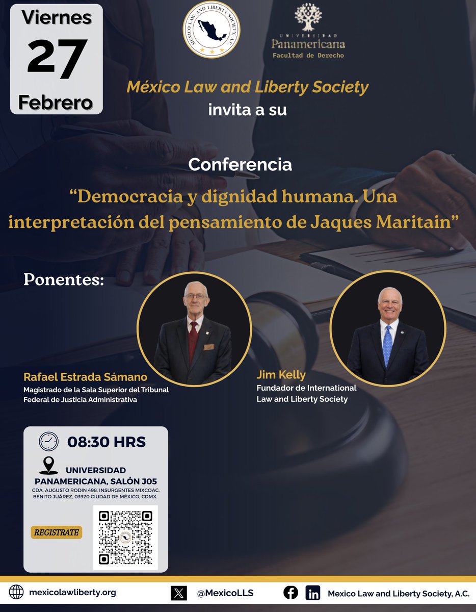 MexicoLLS's tweet photo. Te invitamos a la conferencia exclusiva para miembros

“Democracia y dignidad humana. Una interpretación del pensamiento de Jacques Maritain”

🎙 Rafael Estrada Sámano | Jim Kelly
 📅 Vie. 27 de febrero | ⏰ 08:30 hrs
 📍 @UniversidadPANA, CDMX
👉 Registro https://t.co/JakwI5MxZR https://t.co/oyd9bXVYk3