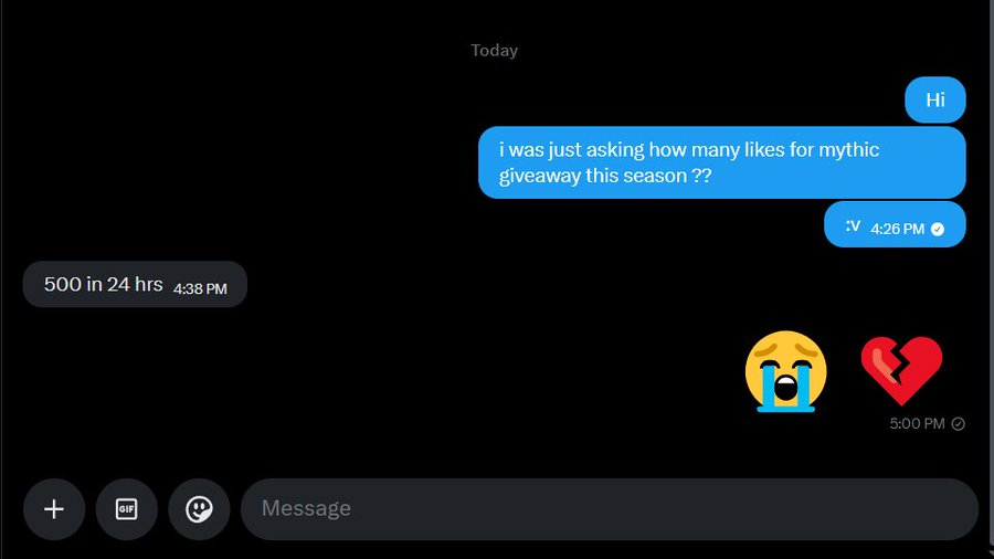 praty75602's tweet photo. 🚨COD Mobile Mythic Giveaway (worth 15k–20k CP)

My friend said if this post gets 500 ❤️ likes in 24 hours, we will host the giveaway next week.😭💔

So please like 😭, repost, and reply: which draw would you buy if you win?

Thanks ❤️ https://t.co/qhPTCeYMbV
