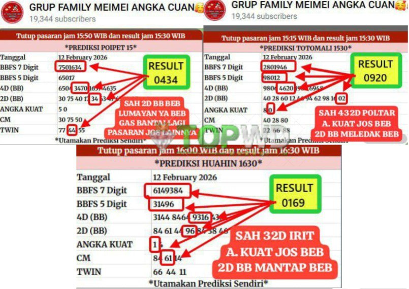 PrediksiMeimei's tweet image. BERHASIL AMANKAN KEMENANGAN HARI INI BEB🥰🥰 PREDIKSI LENGKAP BISA MERAPAT KE WA MEI wa.me/+6282163652224 INFO LINKMABAR KLIK LINK INI 👉heylink.me/prediksiangkaj…  LANGSUNG PAKE LINK DIATAS, HATI_HATI LINK PENIPU #TOP_WD #MABARBARENG #TOPWD #livemeimeijitu