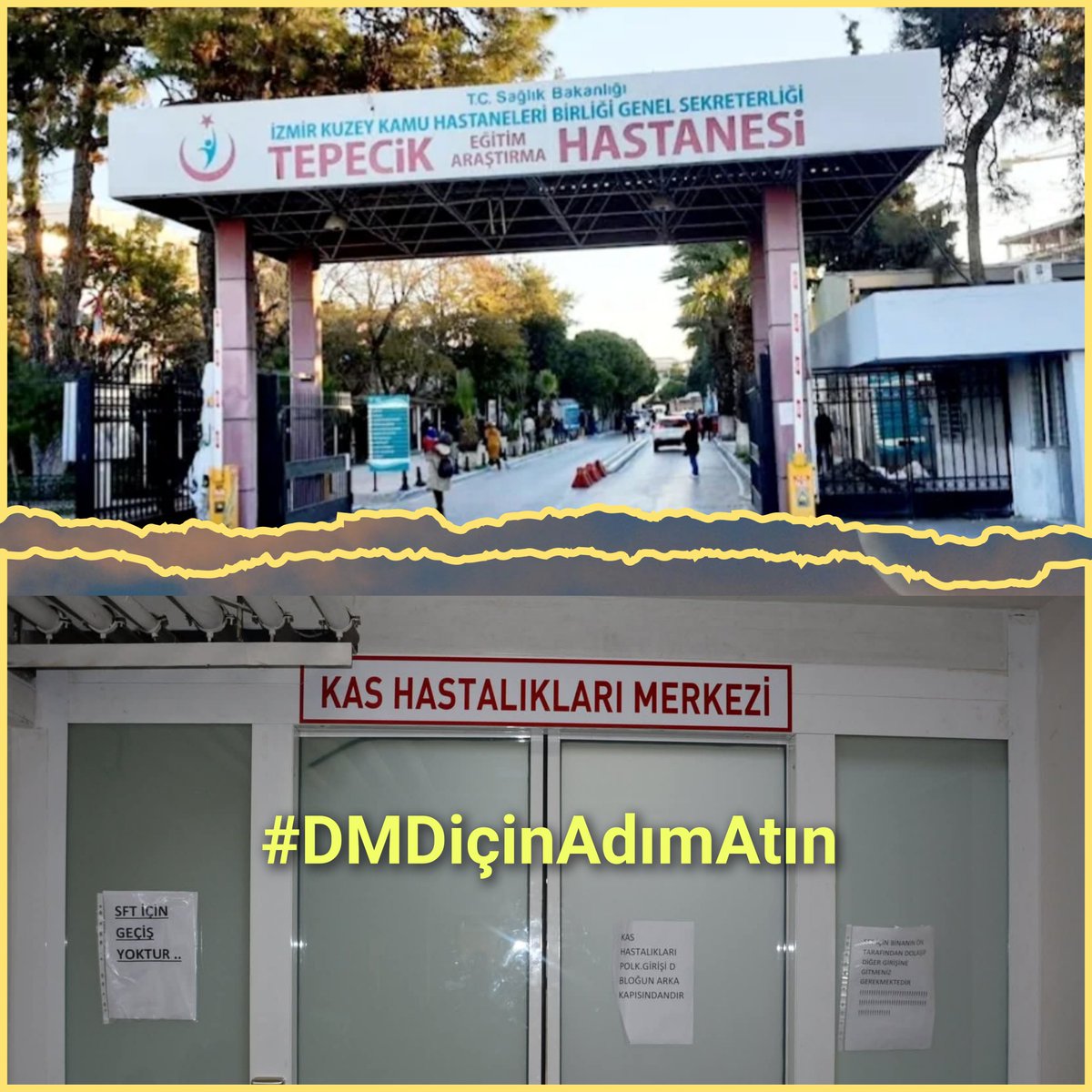 İzmir Tepecik Kas Hastalıkları Merkezinde Göğüs Hastalıkları Uzmanı Doktor Olmayışı Kabul Edilemez ‼️  @dmdturkiye
#DMDiçinAdımAtın <a href="/saglikbakanligi/">T.C. Sağlık Bakanlığı</a>  @kemalmemisoglu53   @drsuayip @tepecikhastanesi  @akparti @chp @milliyetcihareketpartisi <a href="/iyiparti/">İYİ Parti</a>  #Tepecik #KasHastalıkları