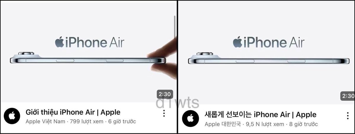 2moonsno1's tweet photo. @tanyarlfes Iphone air ad in Viet Nam and Korea 🤏 https://t.co/MxI1n09FHo