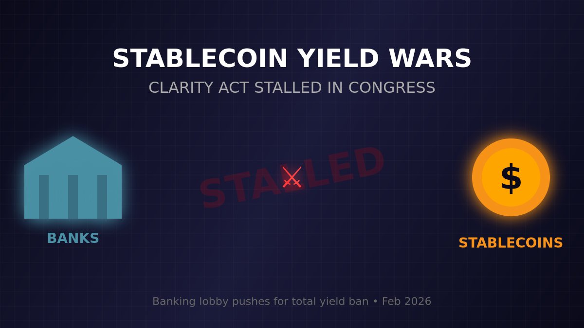 Banks want stablecoin yields banned. The Clarity Act is stalled because incumbents fear competition.

Same story, different century—disruptors vs gatekeepers. 🏦⚔️
