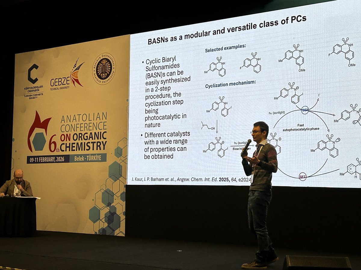 Back home from a wonderful week in Antalya at #ACOC6! I had also the opportunity for a poster+short oral communication about our work on sulfonamides as SET+HAT photocatalysts!
#chemistry #photocatalysis