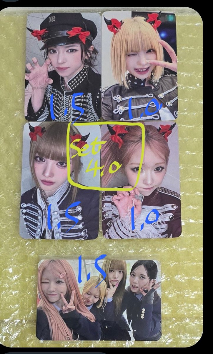 mkrjhan's tweet photo. 메이딘 쇼케이스 쿠지 
하이터치 당첨 특전 
HI TOUCH WiNNER PC
쇼케이스 입장 특전 단체
MADEIN SHOWCASE KUJI POCA
Girl Meets Boy 포카 양도
wts sell dm plz 디엠주세요!

쇼케 photocard 
마시로 미유 세리나 나고미
mashiro miu serina nagomi
マシロ ミユ セリナ 阿部和
メイディン https://t.co/xLQExEQCoH