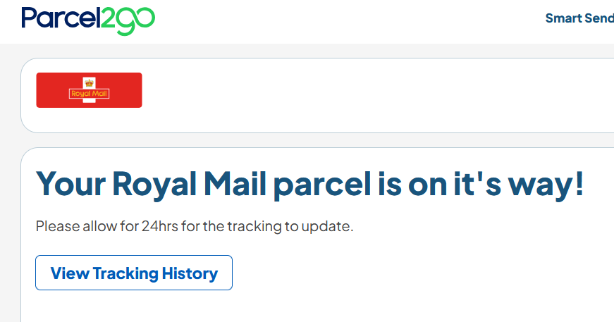 mrxt500's tweet photo. @Parcel2Go On your website, on your tracking page there's the text: "Your Royal Mail parcel is on it's way!"  
 There shouldn't be an apostophe in 'its'. 
"It's" only ever means 'it is' or 'it has'. https://t.co/1F6pttT2IB