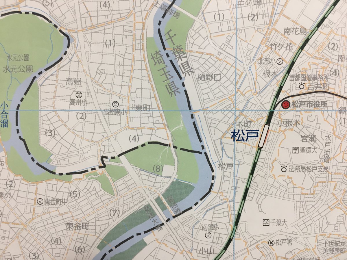 p2NATLGbZZ81036's tweet image. 松戸駅ってこんなに埼玉県や東京都に近いんだ。