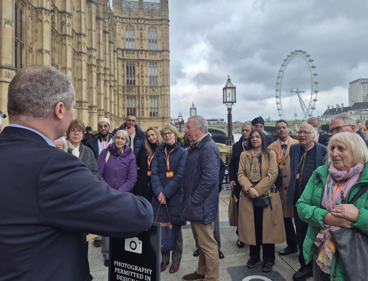 RotaryOadby's tweet photo. On Monday we had a wonderful tour of the Houses of @UKParliament.

Following a brilliant tour, we joined @NeilDotObrien MP on the Terrace, went to the viewing galleries of the Commons and Lords, and a Parliamentary Committee Room.

Thank you to all who joined us for a great day! https://t.co/ZK5v4GEcm0