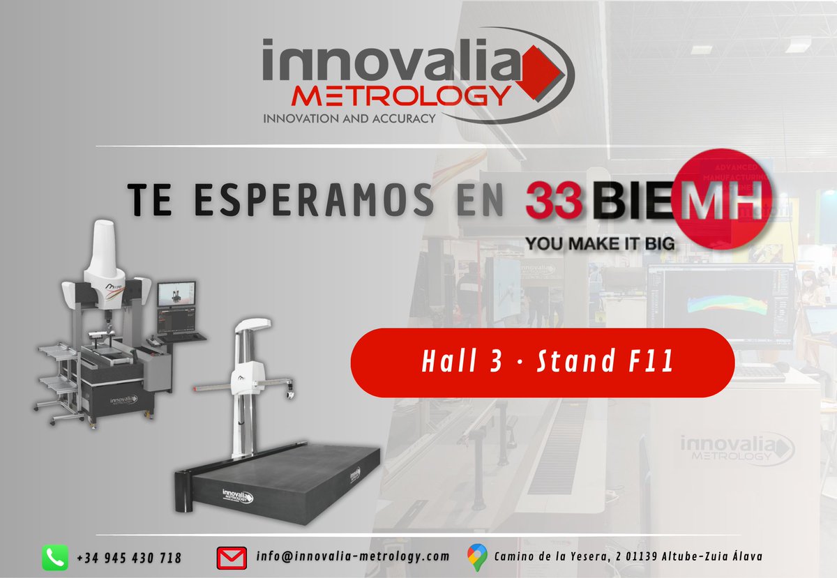 IMetrology_ES's tweet photo. Confirmamos nuestra participación en BIEMH 2026 🔧

📍 2–6 marzo | BEC (Bilbao)

Participa en nuestras demos en directo y conoce nuestras soluciones para un control de calidad más eficiente.

¿Vienes? Consigue tu entrada 👉 https://t.co/e4tKX7xifN https://t.co/aO0YiPIdaP