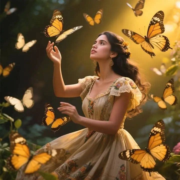 कुछ तितलियां पकड़ कर
बहला देती हूँ
मन की उदासी को… 🦋

एक कोने में
प्यार से फुसला कर
चुपचाप बिठा देती हूँ…

और फिर
थोड़ी सी मुस्कान उधार लेकर
खुद को ही समझा लेती हूँ… ✨