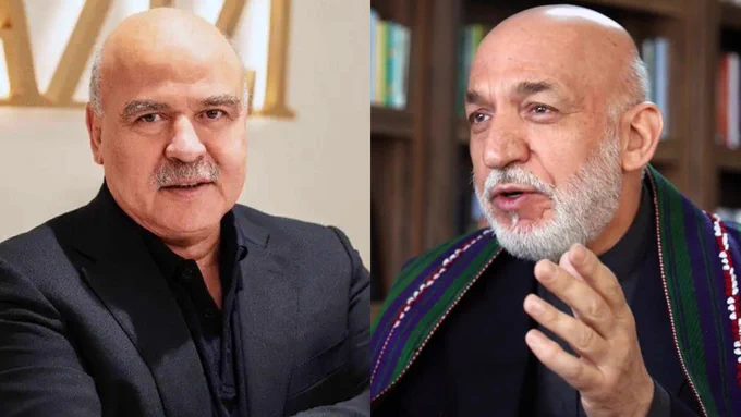 حامد کرزی از آغاز کار پروژه بزرگ برق آفتابی شرکت عزیزی استقبال کرد