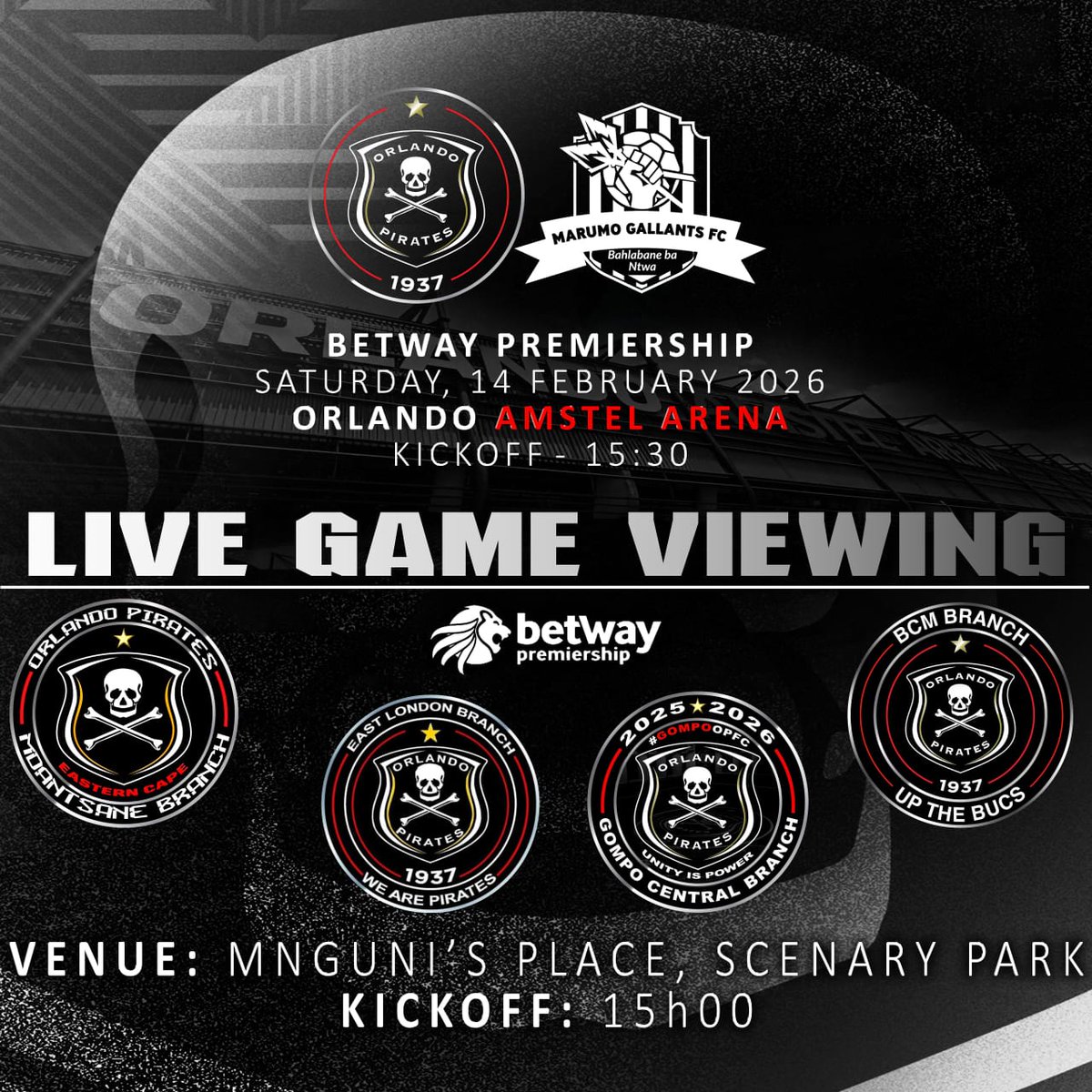 All 4 East London Branches coming together to a game watch at Mnguni's Place 
#ImnyamaLento
#UnityIsPower
#Yeyethusonke