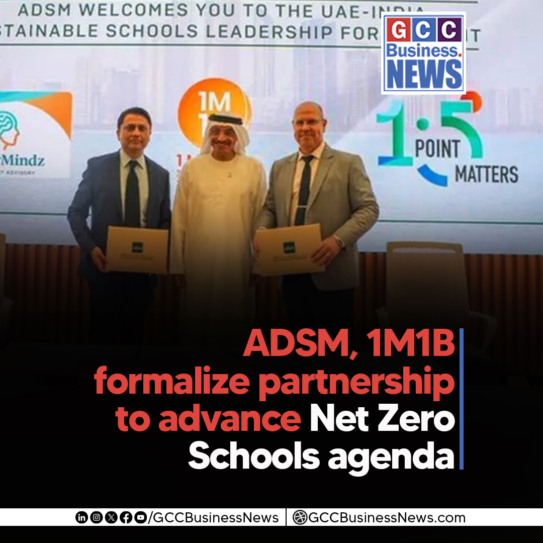 GCCBusinessNews's tweet photo. ADSM, 1M1B formalize partnership to advance Net Zero Schools agenda
https://t.co/TOaM0e4MB0

#ADSM #1M1B #NetZeroSchools #UAEIndia #SustainableEducation #ClimateLeadership #GCCBusinessNews @adsm_info @Activate1M1B https://t.co/k9WW5Xw3ea