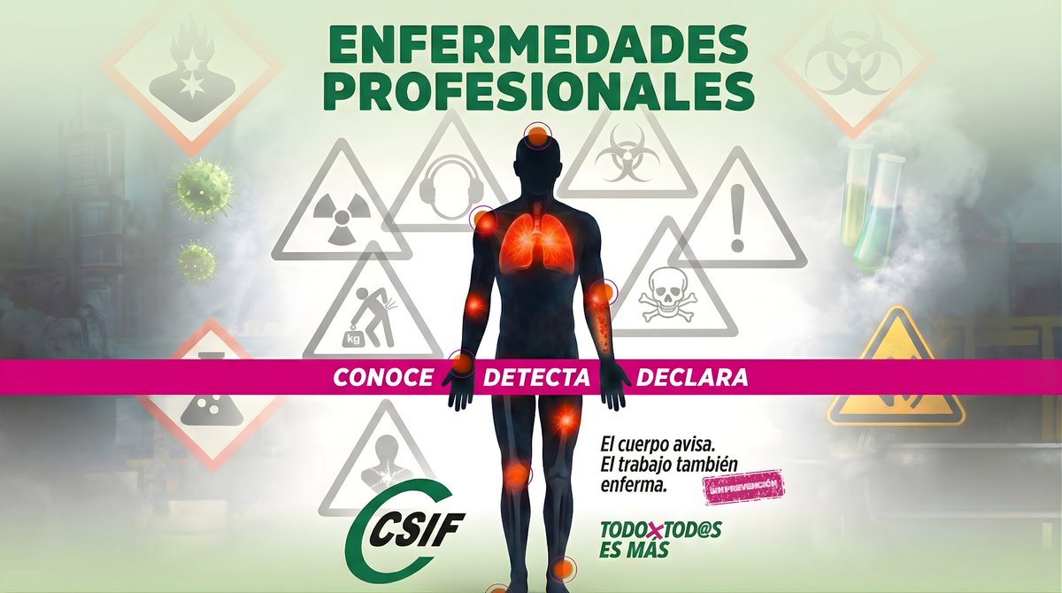 🤒 Las enfermedades profesionales en España: una realidad invisible que sigue sin declararse

✖️ Los partes comunicados aumentan tan solo un 14,6% respecto a 2025, pese al envejecimiento de la población trabajadora, la precariedad, la cronificación de patologías