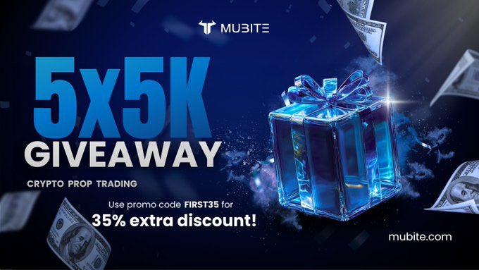 🔔 GIVEAWAY ALERT🚨

5x$5k challenge accounts

📍 Follow: <a href="/MUBITE_COM/">Mubite.com</a> <a href="/andreascrypto_/">Peter Andreas | MUBITE CEO</a> <a href="/_SHUGABA/">SHUGABA</a> 

Also follow: <a href="/Jalo_Trader/">JALO FOREX📊</a> <a href="/Major__Fx/">Major_Fx</a> <a href="/Mrkhameex/">Sɪʀ Kʜᴀᴍᴇᴇx</a> <a href="/traderpercy/">Trader Percy</a> 

📍 Like &amp; Repost

📍 join discord: discord.gg/mubite

📍 Tag 3 Traders

📍 Engage in the Qouted post.

72 Hours