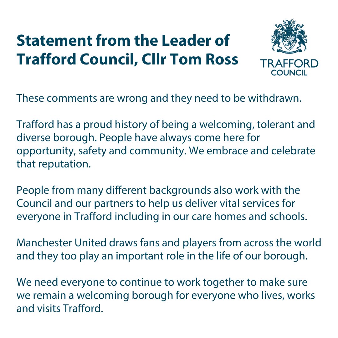 Trafford Council tweet media