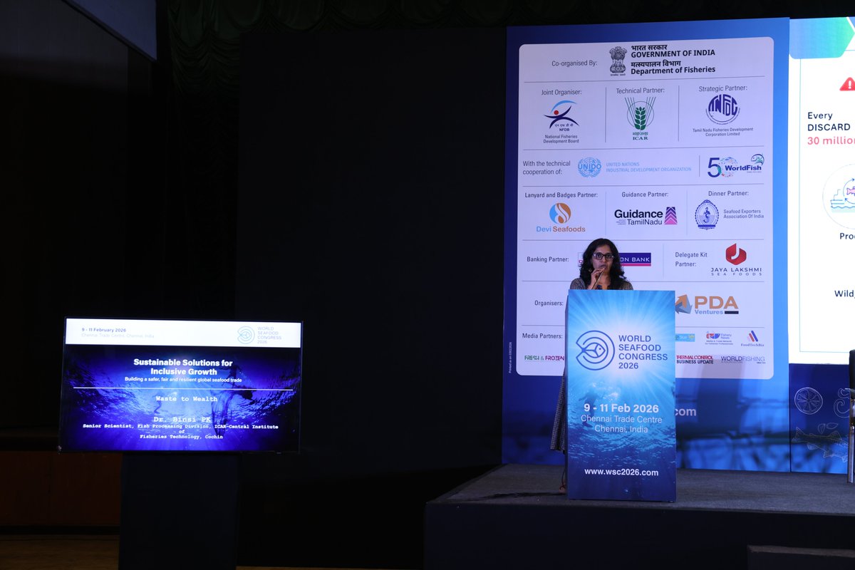 WSF_Congress's tweet photo. 𝐒𝐞𝐬𝐬𝐢𝐨𝐧 𝐁𝐫𝐢𝐞𝐟: 𝐈𝐧𝐝𝐢𝐚𝐧 𝐒𝐞𝐚𝐟𝐨𝐨𝐝 𝐒𝐞𝐜𝐭𝐨𝐫 – 𝐃𝐞𝐯𝐞𝐥𝐨𝐩𝐦𝐞𝐧𝐭 𝐏𝐫𝐨𝐬𝐩𝐞𝐜𝐭𝐬
This session spotlights India’s strategic roadmap to becoming a global seafood powerhouse, with a focus on value 
#IndianSeafoodSector #SeafoodPowerhouse https://t.co/ePVAjJ3xBN