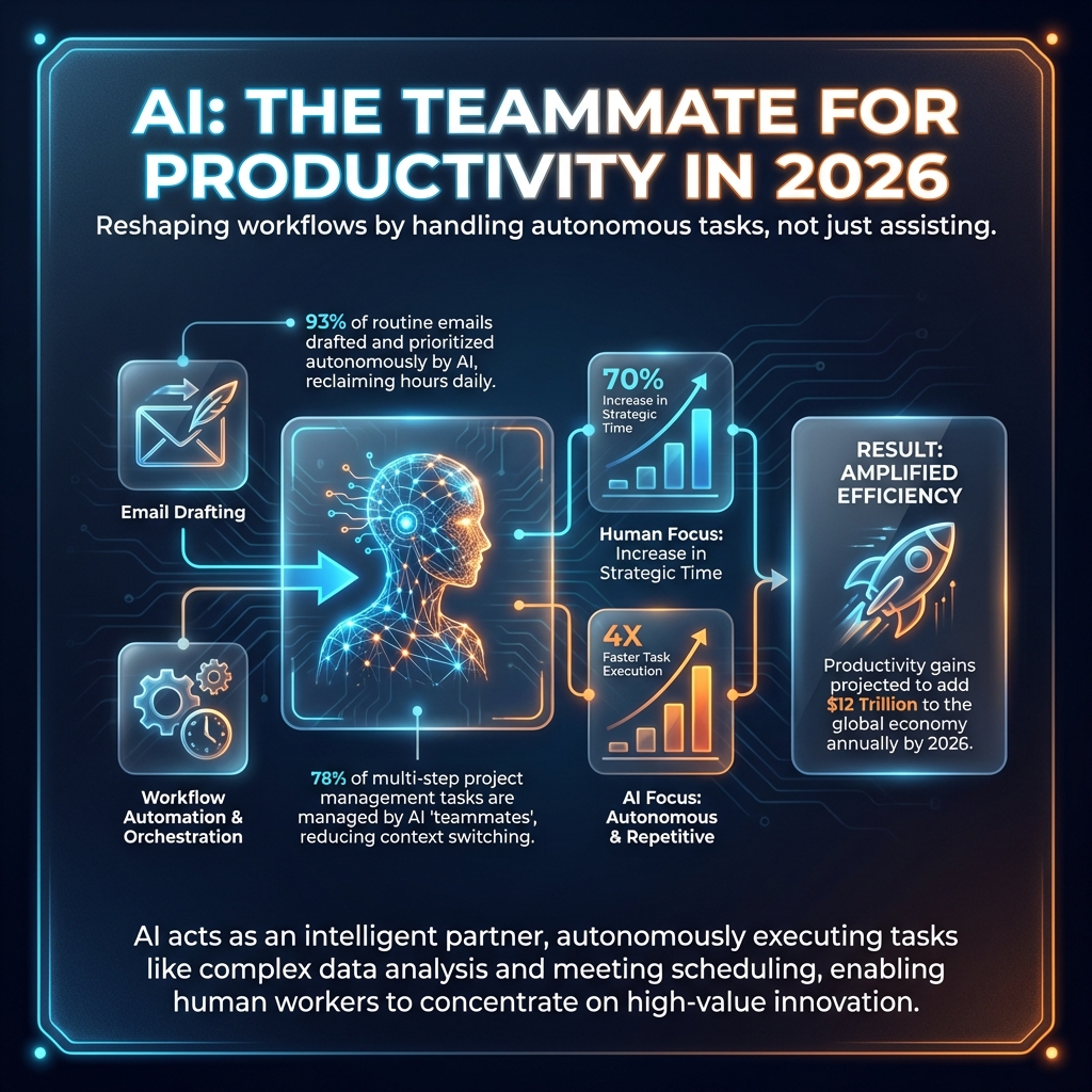 chhubmann's tweet photo. By 2026, AI won't just be a tool—it will be your autonomous teammate. The tech is here, but adoption is lagging. Are you ready to upskill for the era of digital agents? 🤖🚀

Source: https://t.co/GpGxHactAG
#AI #FutureOfWork https://t.co/xoo4bYY41G
