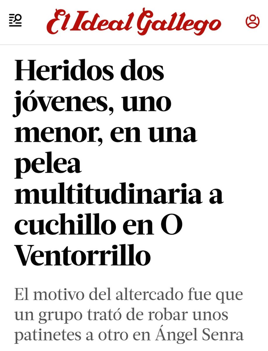 Todos los días, noticias como ésta en La Coruña. Cada vez hay menos seguridad. 

Dos grupos de jóvenes se enfrentan, armados con cuchillos. Lo normal, todo coruñés sale con un cuchillo en el bolsillo.

No normalicemos la violencia. Queremos una solución.