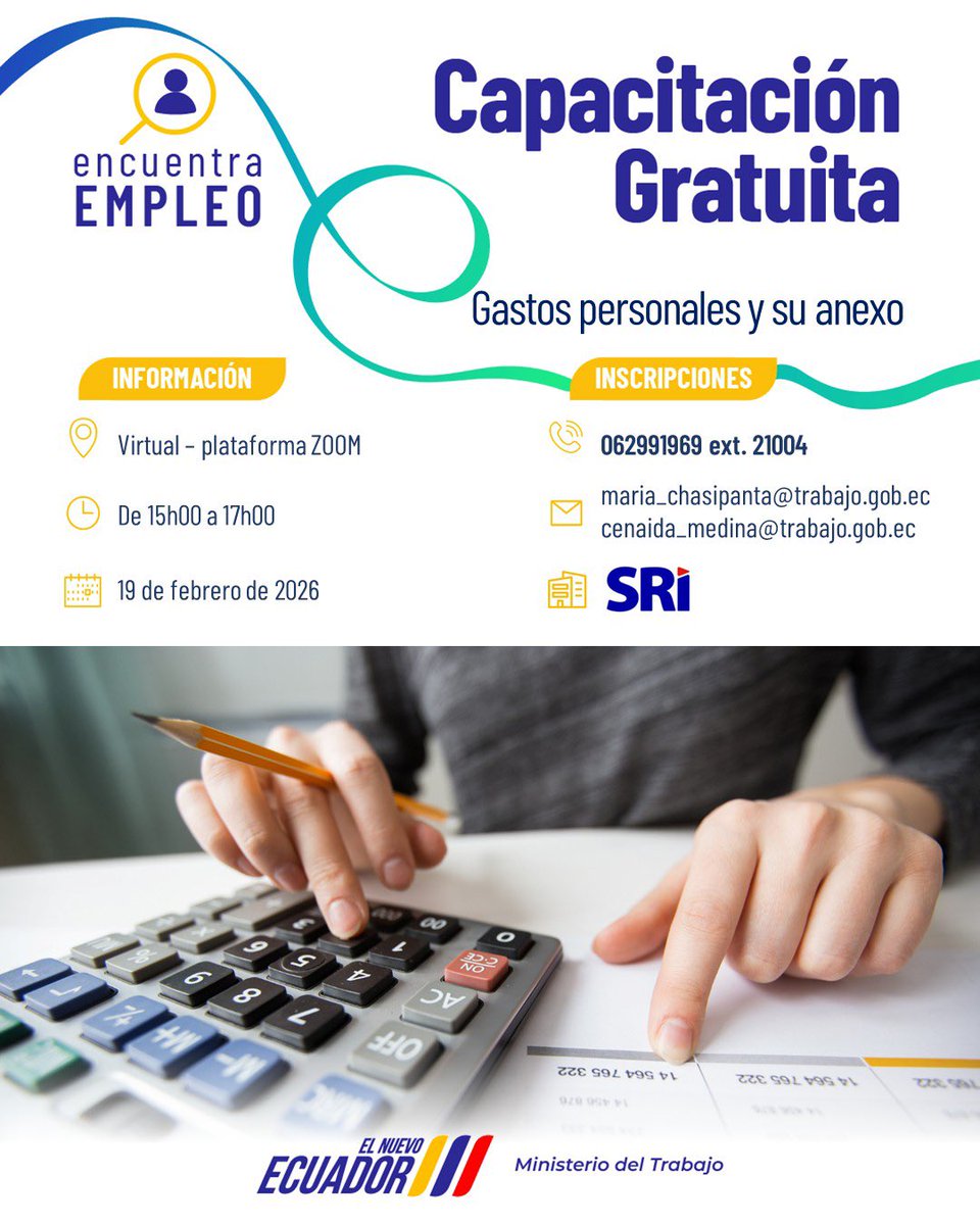 ¿Pagas más impuestos de lo necesario?
Con la correcta declaración de gastos personales y su anexo puedes reducir tu carga tributaria de forma legal.
-Asesoría clara y confiable
-Presentación correcta ante el SRI
-Evita errores y sanciones

#Nuevaloja #gastospersonales #sri