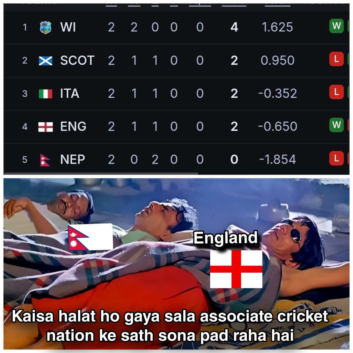 Italy England 🤣✍🏻 
#NEPvsITA