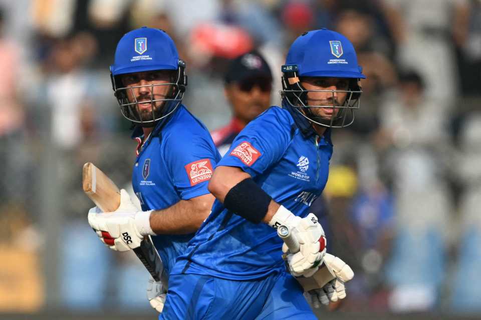 imArshit's tweet photo. The Mosca Brothers shine!
An unbeaten opening stand propels Italy to a historic win at Wankhede! 🇮🇹
- Justin Mosca – 60*(44)
- Anthony Mosca – 62*(32)
#ITAvNEP #T20WorldCup2026 #MoscaBrothers https://t.co/rB2r62ye21