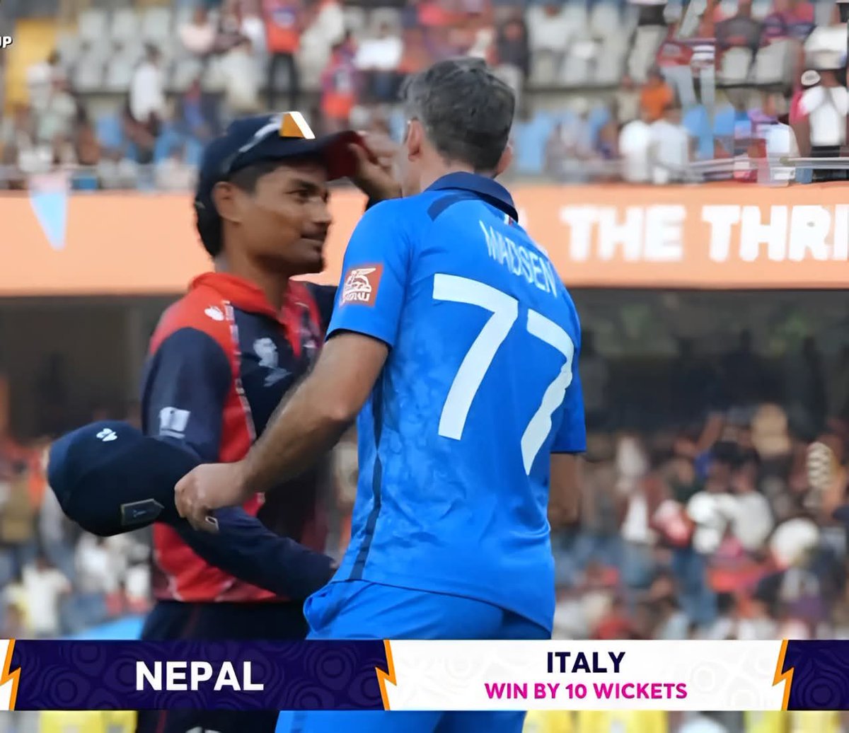Mosca brothers SILENCED Nepal...10 wickets Win for Italy.. Take a bow to the Italy!! Playing their very first Cricket World Cup Italy showed incredible performance. A terrible and humiliating defeat for Nepal.  Totally Disappointed 😞😞 Congratulations Italy 👏