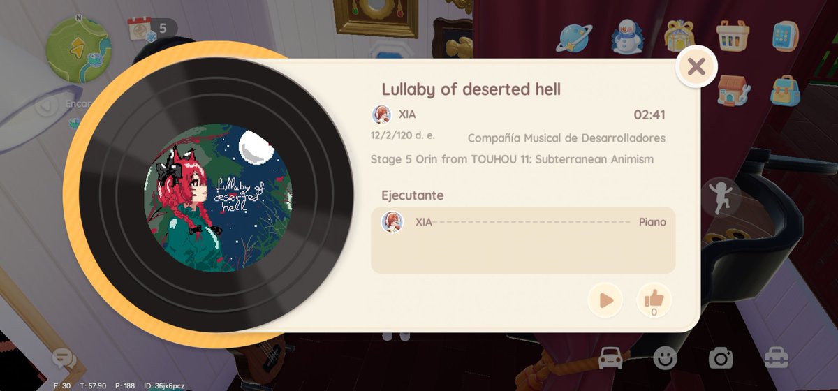 cloudsrabbit's tweet photo. Added:

—Cendrillon (Vocaloid)

—Lullaby of deserted hell (TOUHOU)

#ハートピア #heartopia 
#ハートピアスローライフ https://t.co/V4eVSxwL3i
