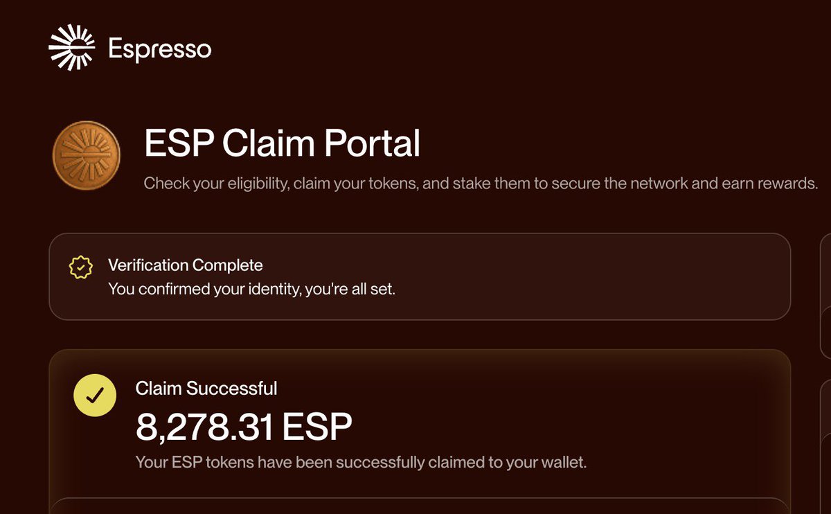 0xPanha's tweet photo. Thanks @EspressoSys for some good decent airdrops even in 2026. https://t.co/SnbyZlAdxD