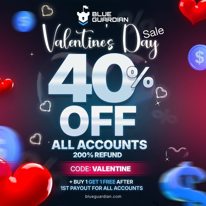 Fall in love with funding this Valentine’s Day❤️

Get 40% OFF all accounts + a massive 200% refund on your first payout. 🚀

💰 Why Blue Guardian?

* 7-day payouts
* 90% profit split addons
* Instant funding available

Use code: VALENTINE

Claim now: blueguardian.com/?afmc=asif