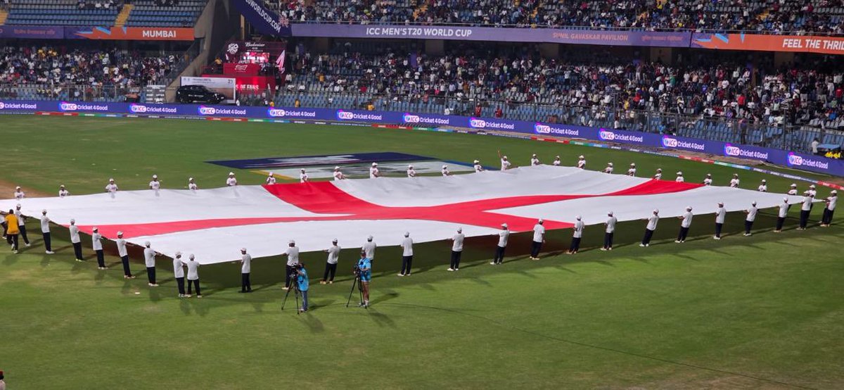 We were out in the stands cheering for #TeamEngland at #ENGvWI in Mumbai, last evening. 

Not the result we hoped for but there’s always a next time 🏴󠁧󠁢󠁥󠁮󠁧󠁿