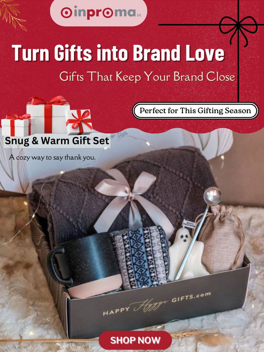 InpromaB's tweet photo. This season, don’t just give gifts—build brand love that lasts. ❤️
Make your brand memorable with customized gift sets that speak warmth, appreciation, and value. 🎁✨

👉 Explore corporate gifting with Inproma today. 
#Inproma #BuildBrandLove #CorporateGifting #BrandedGifts https://t.co/yTuuaXUMXQ
