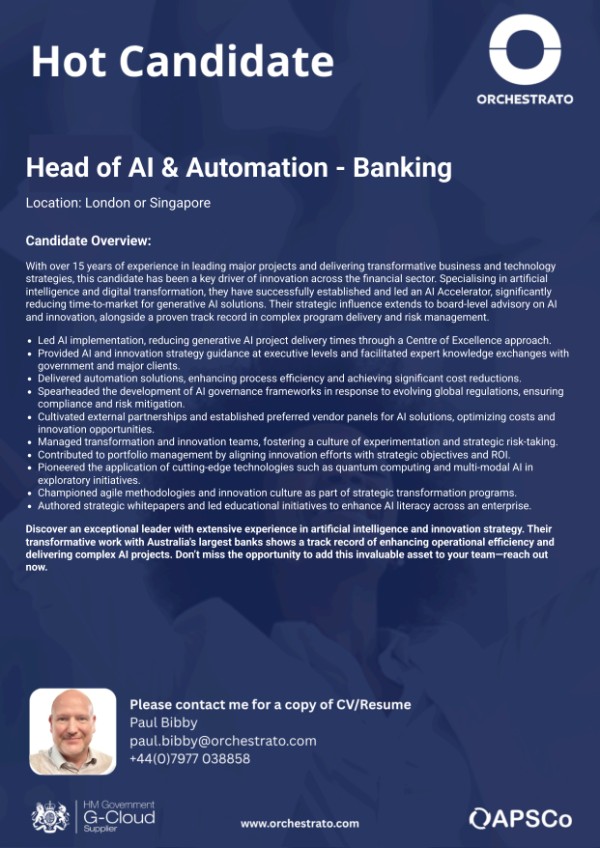orchestratox's tweet photo. 💡 Supercharge your AI strategy! Over 15 years of experience, faster AI deployments, and leadership in innovation. Message me to discover more about this top AI leader! #AI #Innovation #Banking https://t.co/sDrceNwtpv https://t.co/jN2dcWDkYi