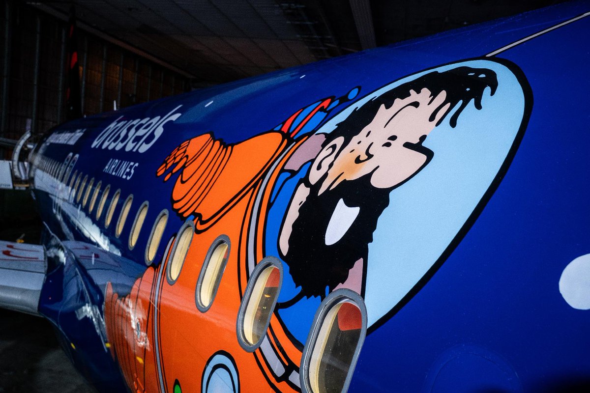 WOW ... another Belgian/Brussels Airlines icon in the sky! 
What a beauty! 
<a href="/FlyingBrussels/">Brussels Airlines</a> <a href="/BrusselsAirport/">Brussels Airport</a> <a href="/Tintin/">Tintin</a> 
#AviationNews #aviation #Brussels #Belgium #Tintin