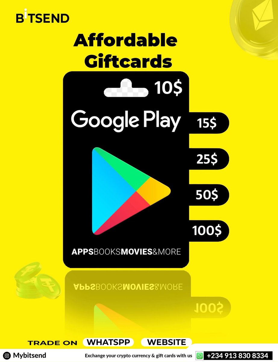 MyBitSend's tweet photo. We're now buying bulk Apple Gift Cards at unbeatable rates. Whether you're in Nigeria, or Ghana, faster. 

#mybitsend #GiftCards #AppleCard https://t.co/XYgcgX6pBj